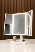 ROTATABLE TRI-FOLD LED MAKEUP MIRROR