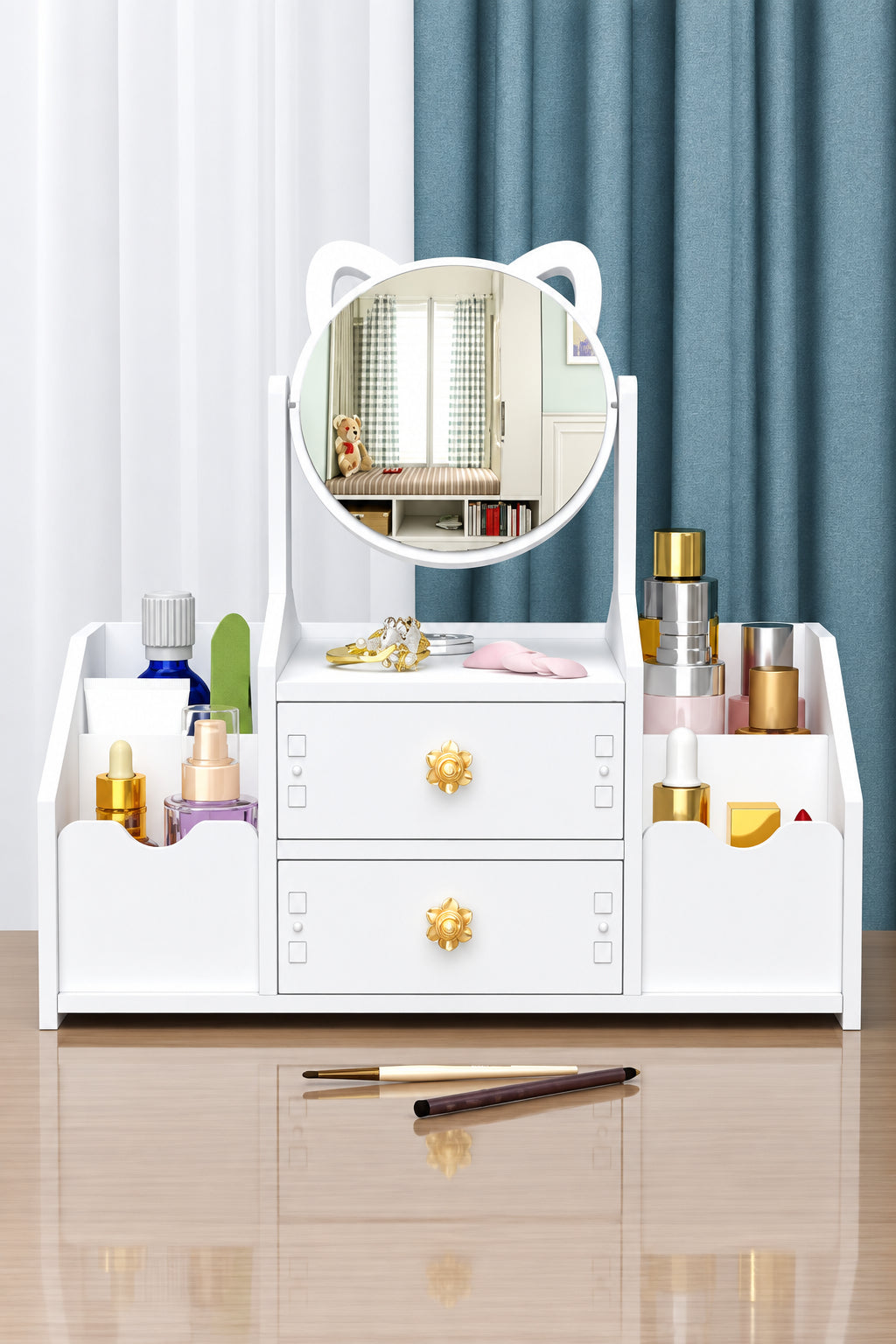 1PC MIRROR DECOR
COSMETIC STORAGE BOX