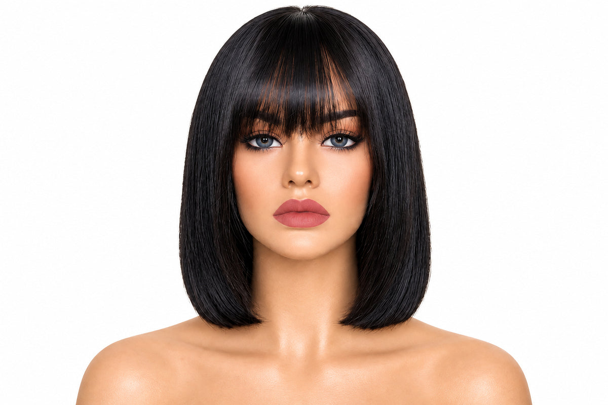 SHORT BOB STRAIGHT HUMAN HAIR WIG